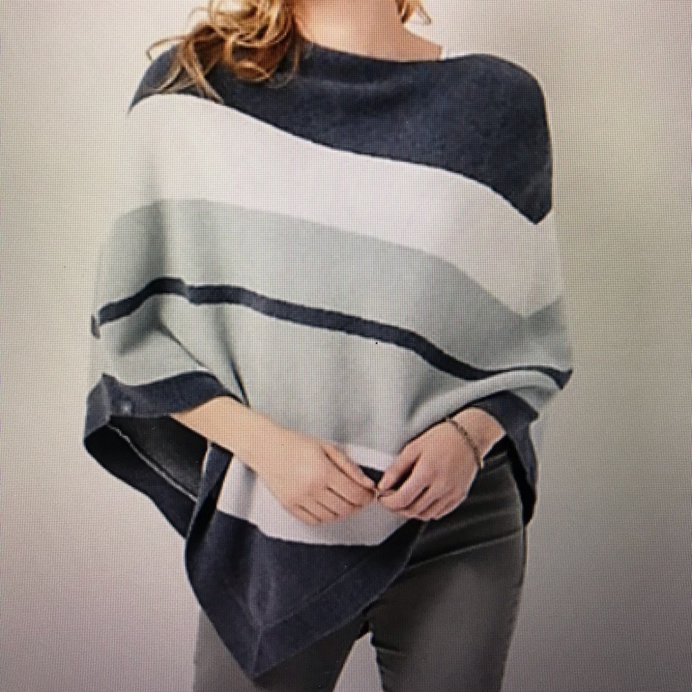 Barefoot Dreams Striped Poncho